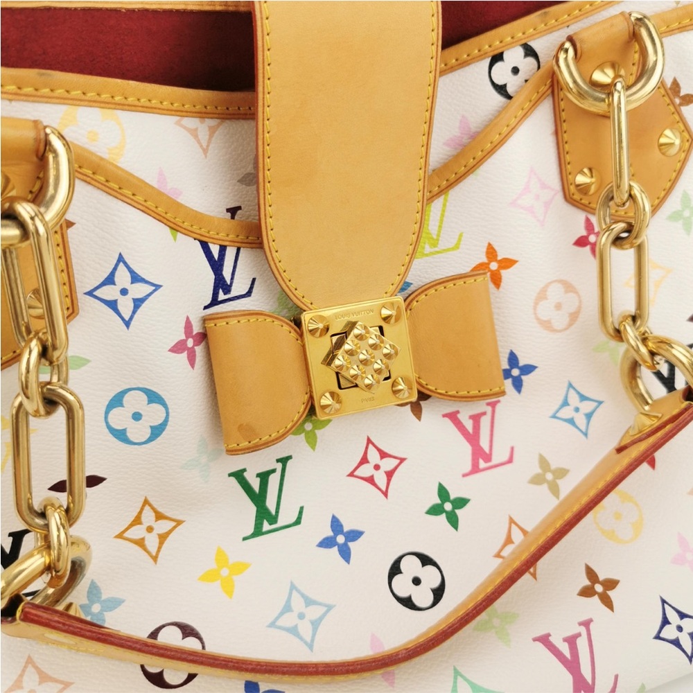 Louis Vuitton Monogram Multicolor Annie GM Shoulder Bag White - Picture 7 of 10
